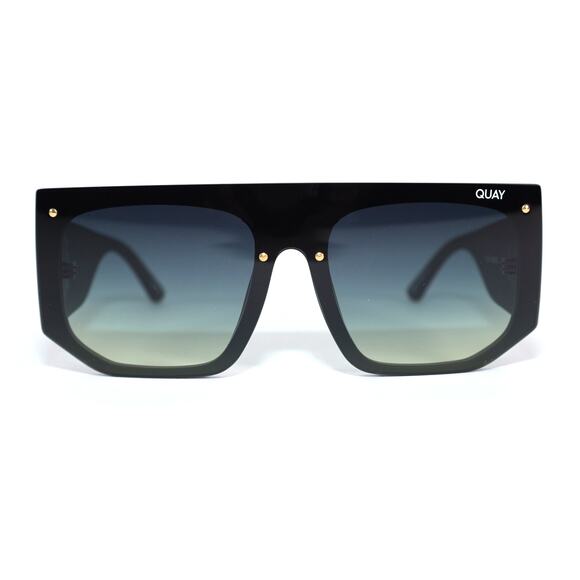 Quay Australia Accessories - Quay Australia FULLY BOOKED Shield Sunglasses - Matte Black/Smoke Green - NWT